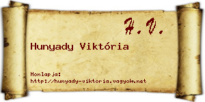 Hunyady Viktória névjegykártya